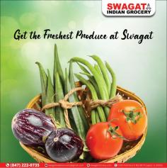 Elevate your meals with the freshest produce in town, available exclusively at Swagat Indian Grocery. Visit our website to shop for fresh vegetables.
