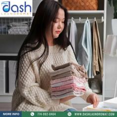 Dash Laundromat:  Self-Service laundry for wash and fold near me, ideal for busy individuals and students. Experience our convenient Wash n' Fold service. Our service is designed to make your life easier by providing timely and efficient laundry pickup and delivery to your doorstep. From everyday clothes to unique items like comforters and curtains, we handle it all with care. For more information, contact us at 774-992-0464 or visit our website: https://dashlaundromat.com/services/
