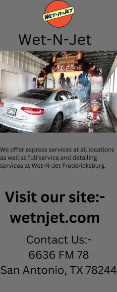 Make your car sparkle with Wetnjet.com offers a car wash near me. Our experienced team of car wash professionals is here to provide you with the highest quality service. We offer a variety of packages to suit your needs, and our competitive prices make it easy and affordable to keep easy. Check out our site for more details.
https://www.wetnjet.com/wet-n-jet-alamo-ranch/