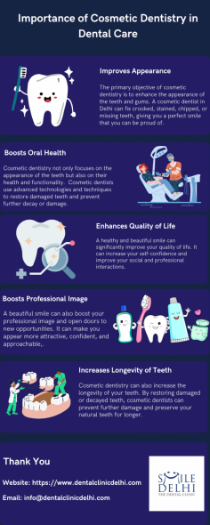 Regular dental visits are essential for maintaining optimal oral health. Many people underestimate the importance of seeing a dentist on a regular basis, assuming that they only need to go when they experience a dental problem. Read More:- https://www.dentalclinicdelhi.com.
