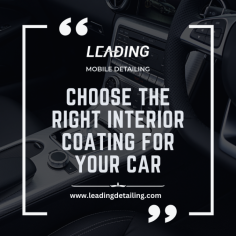 Bring your interior to life with Interior Coating! Leading Mobile Detailing high-quality interior coating provides a protective layer that will last for years to come. With its easy-to-clean and durable finish, it will enhance the look of any room and is perfect for both residential and commercial spaces. Get ready for the compliments when you upgrade your home with Interior Coating!

