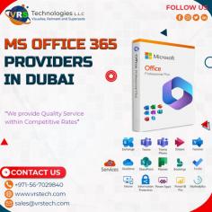 VRS Technologies LLC is the most affordable provider of MS Office 365 Providers in Dubai.  We empower and safeguarding your enterprise by our Services. For Any Info Contact us: +971 56 7029840 Visit us: www.vrstech.com