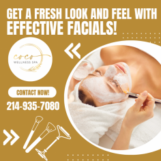 Restore Your Natural Glow with Facials!

The stress of daily life affects your skin. Coco Wellness Spa offers the best facials that reveal your better skin while offering up a moment of protected time to yourself.  Our licensed skincare experts will work with you to address your concerns, whether you’re looking to address acne, congestion, anti-aging, moisture imbalances, collagen production, and more. Get in touch with us!
