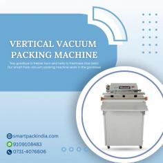 Smart Pack is a vacuum packing machine supplier in Indore that offers a range of models for different packaging needs. Their machines are designed to be user-friendly, efficient, and durable. Smart Pack's vacuum packing machines are widely used in the food industry to extend the shelf life of perishable items such as meat, cheese, and vegetables.