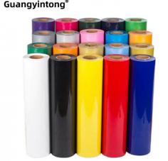 PVC with Sticky easyweed heat transfer vinyl（https://www.guangyintong.com/product/pvc-sticky-heat-transfer-vinyl/pvc-with-sticky-easyweed-heat-transfer-vinyl.html）：
Thickness：120 micron

Transfer Temperature：150-160C/ 302-320°F

Transfer Pressure：0.2kgf/cm2

Peel Method：hot peel

Transfer Time：5- 10s
