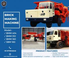 BMM-300 is a fully automatic brick making machine. It is world first fully automatic brick making machine by Snpc machines. This machines produces brick while moving like vehicle on wheel. It can produce 12000 brick per hour which is very fast as compared to manual production. BMM-310 is a cost reduction and eco-friendly brick making machine. It reduces not only cost but labour requirements, it requries only one-third of water and 45% of investements. Raw material required for its working can be mud, clay or mixture of clay and flyash. It requries only 16-18 ltrs of fuel for its working. BMM-400, BMM-160, SBM-180 are other brick making machines manufactured by Snpc machine, India. Customer can order from any state, country or can visit us for their own satisfaction. Thankyou for visiting us.
For order or any query: 8826423668

https://snpcmachines.com/brick-machines/bmm310
