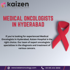 If you're looking for experienced Medical Oncologists In Hyderabad, Kaizen Hospital is the right choice. Our team of expert oncologists specializes in the diagnosis and treatment of various cancers. We offer personalized treatment plans, utilizing the latest advancements in medical science. Our comprehensive cancer care includes chemotherapy, hormonal therapy, targeted therapy, and immunotherapy. With a focus on compassion and patient care, our medical oncologists ensure that you receive the best care possible. Visit Kaizen Hospital in Hyderabad for the best medical oncology services.
Visit Us : https://kaizenoncology.com/services/medicaloncology.html