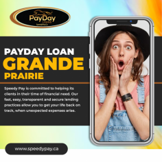 Are you facing unexpected expenses and struggling to make ends meet until your next payday? A payday loan could be the solution you require. There are several financial benefits of payday loan Grande Prairie, they help can help you bridge the gap between paychecks. With a payday loan, you can access quick cash to cover emergencies and unexpected expenses without having to wait for your next payday. The best payday loan provider offers a flexible repayment options and competitive interest rates. A payday loan can be a practical and convenient way to manage your finances. Don't let financial stress weigh you down – discover the benefits of payday loans at Speedy Pay.
Visit: https://www.speedypay.ca/payday-loans-calgary 
