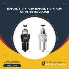 Rotork YTC YT-220, Rotork YTC YT-225 AIR FILTER REGULATOR

"Rotork YTC YT-220(YT-225) receives main air pressure and supplies to the desirable level pressure to a positioner or other devices. - Maintains desirable pressure level, regardless of fluctuation of pressure input. - Aluminum body increases versatility of the product in different environments. - 5 micron filter sorts minuteness particles in the air. - Relief function is available which discharges to atmosphere if the outlet pressure is higher than setting pressure.

For any Enquiry Call Us: +91-11-2201-4325, For Bulk Order Email at : Enquiry@ytcindia.com, Our Website :- www.ytcindia.com"
