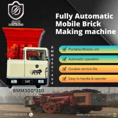 BMM-404, automatic mobile brick making machines

https://snpcmachines.com/brick-machines/bmm400

BMM400-404 is a fully automatic red clay brick making machine by Snpc companies. It can produce 24000 brick/hr with a reduction of 45%cost and natural resources like water, it requires only one-third of water for brick making as required during manual production. This machines requriesa fuel consumtion of 16-18 litres/hr for its working. Raw material needed for its working can be mud, clay or mixture of clay and flyash. This machine is widely used by itta Bhatta, brick making factories or brick kiln and clay brick manufacturers around the globe. 
8826423668