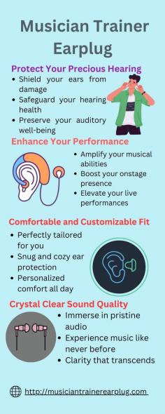 Musician Trainer Earplug

Your hearing is a precious and irreplaceable sense, allowing you to enjoy the sounds of life. However, exposure to loud noises, whether from concerts, music performances, or everyday activities, can gradually damage your hearing. That's why it's so important to take proactive steps to protect your hearing health. By wearing musician trainer earplugs, you create a shield against excessive noise levels, preserving your hearing for years. These high-quality earplugs not only reduce noise but also maintain sound clarity, enabling you to experience music in all its beauty while protecting your hearing. Invest in your hearing and cherish the gift of sound by protecting your precious hearing today.