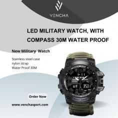 The Vencha Sport Military Watch with Compass is a great choice for those who are looking for a durable and affordable watch that can withstand the elements