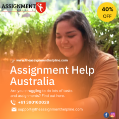 Looking for the best assignment help in Australia? Look no further! Our expert team of writers and editors are here to provide you with top-notch assistance for all your academic needs. From essays to dissertations, we've got you covered. Get in touch today and let us help you achieve your academic goals!