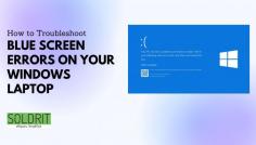 Blue screen error also referred to as black screen error or stop code error arises when your Windows restarts or shuts down on its own. They may occur due to both hardware and software problems. The error arises all of a sudden resulting in loss of unsaved data. It can also be cause the device to fail or face major complications. Read the full blog here: https://www.soldrit.com/blog/blue-screen-errors-windows-laptop/ 