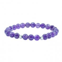 The Amethyst ladies bracelet is a beautiful gift for any special woman. It features amethyst gemstones in a single strand design. Amethyst is known for promoting calmness, clarity, and spiritual growth. This bracelet is perfect for birthdays, anniversaries, or other special occasions. Amethyst is a purple variety of quartz, symbolizing purification and a connection to the spiritual realm. It's a powerful and protective stone. Please note that gemstones are not medical substitutes.