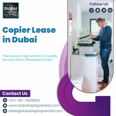 If you are looking for affordable copier lease then consider us for best services. Dubai Laptop Rental Plays a major role in providing the Copier Lease in Dubai. Contact us: +971-50-7559892 Visit us: https://www.dubailaptoprental.com/copier-rental-dubai/