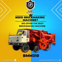 Best brick making machines

https://snpcmachines.com/brick-machines/bmm310

BMM-310 is a fully automatic brick making machine. It is world first fully automatic brick making machine by Snpc machines. This machines produces brick while moving like vehicle on wheel. It can produce 12000 brick per hour which is very fast as compared to manual production. BMM-310 is a cost reduction and eco-friendly brick making machine. It reduces not only cost but labour requirements, it requries only one-third of water and 45% of investements. Raw material required for its working can be mud, clay or mixture of clay and flyash. It requries only 16-18 ltrs of fuel for its working. BMM-400, BMM-160, SBM-180 are other brick making machines manufactured by Snpc machine, India. Customer can order from any state, country or can visit us for their own satisfaction. Thankyou for visiting us.
For order or any query: 8826423668