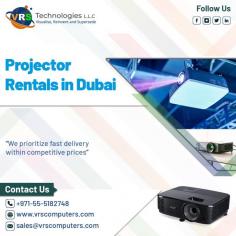 Projector Rental In Dubai, VRS Technologies has been able to successfully able to deliver the vast array of projectors for rent in Dubai, which could cater to a small, medium and large gatherings. For more info about Projector Rental In Dubai Contact VRS Technologies 0555182748. Visit https://www.vrscomputers.com/computer-rentals/projector-rentals-in-dubai/