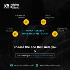 Let the numbers speak for your business performance. Explore the power of Quantitative Research methods that can help you study the facts. Connect with the expert research team at Insights Opinion to know more about qualitative research methods.