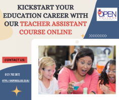 Get the best teacher assistant course online in the UK. We have covered a wide range of topics related to education and classroom support. Students will learn about the role and responsibilities of a teacher assistant, effective communication techniques, strategies for managing behaviour, and how to provide academic support to students. The UK Open College Course also delves into special education needs, safeguarding children, and promoting an inclusive learning environment.