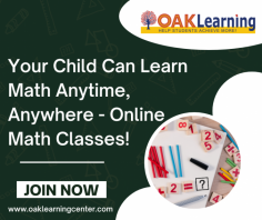 Online Math Classes by OAKLearning Center help children explore the world of numbers and equations from the comfort of home. Designed to accommodate schedules, these virtual classes offer personalized instruction, engaging activities, and valuable resources to master math concepts. Enroll your child today at https://oaklearningcenter.com/