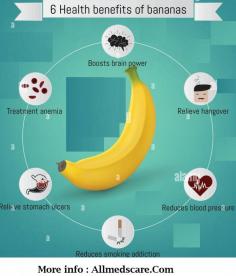 Know about health benefits of banana fruits - www.allmedscare.com