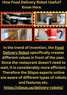 How Food Delivery Robot Useful? Know Here.
In the trend of invention, the Food Delivery Robot specifically creates different values in front of the user. Since the restaurant doesn't need to wait, it is considerably more efficient. Therefore the Slique experts online are aware of different types of robots and features etc.
https://slique.us/delivery-robots/

