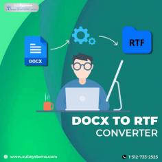 This tool DOCX - RTF Converter allows you to convert your files and eBooks to the rich text editor format. It is reliable software for your important DOCX to RTF conversion. It is very easy. Buy the tool or software and download in the system. Click on upload the DOCX you need to convert. Click on convert and it will only take a few seconds to convert your DOCX to RTF file.  More details please visit https://www.subsystems.com/
