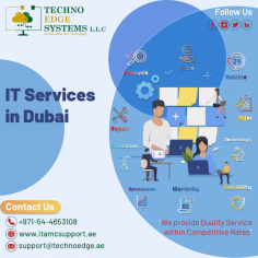 Techno Edge Systems LLC offers the most awaited IT Services in Dubai. We have professional IT Services with affordable prices. Contact us: +971-54-4653108 Visit us: https://www.itamcsupport.ae/services/it-services-in-dubai/