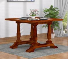 Buy Redigo 4 Seater Dining Table (Honey Finish) Online at 25% OFF from Wooden Street. Explore our wide range of Dining Tables Online in India at best prices.