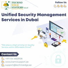 Techno Edge Systems LLC is the most proficient supplier of Unified Security Management Services Dubai. We are having good experts in providing the best Services of security to your data. Contact us: +971-54-4653108  Visit us: https://www.itamcsupport.ae/services/unified-security-management-in-dubai/