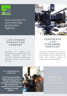 High Standard TV Commercial Company offers Corporate Live Streaming Services.

Do you want the finest and most experienced staff and crew that will run your streaming smoothly? Then your search ends here with us. We are the most reputed TV Commercial Company in the USA that offers Corporate Live Streaming services to the Best Video Editing Service. Contact us now to know more.   

Click Here to find out more details - https://fivecornersfilm.com/
Contact us - (+1-602-312-3106)
