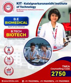 KIT is recognized to be one of the best biotechnology colleges in Tamilnadu. A highly qualified team of professionals provide quality education to the students.
Are you in search of the best biomedical colleges in coimbatore? Then your search ends here! Join KIT and explore amazing education and great career opportunities.
https://kitcbe.com/biomedical-engineering
https://kitcbe.com/biotechnology

#bestbiotechnologycollegesintamilnadu #biotechnologycollegesincoimbatore #biotechnologycoursesincoimbatore #bestbiotechnologycollegesincoimbatore #biomedicalcollegesincoimbatore
