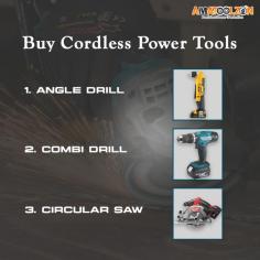 Get the best high Quality Cordless power tools of various brands like Bosch, Makita,Dewalt, Milwaukee, Metabo, Ryobi etc. These are battery-operated portable equipment for various commercial, residential, and other DIY activities. These compact and wireless tools can be installed with either brushed or brushless motors for operation.
