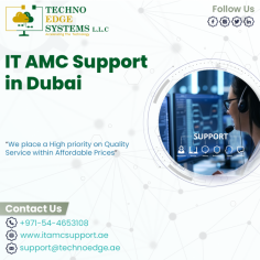 Techno Edge Systems LLC is the best provider of IT AMC Support Dubai. We helps you to acquire well-maintained infrastructure along with highly qualified, competitive strong assistance. Contact us: +971-54-4653108  Visit us: https://www.itamcsupport.ae/services/annual-maintenance-contract-services-in-dubai/