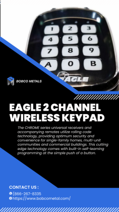 The CHROME series universal receivers and accompanying remotes utilize rolling code technology, providing optimum security and convenience for single-family homes, multi-unit communities and commercial buildings. This cutting edge technology comes with built-in self-learning programming at the simple push of a button.