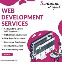 When it comes to having a great online platform for your business, web development is a crucial part that helps in making a website perfect in all aspects. Swayam Infotech offers custom website development services that help in grabbing the attention of users.
.
Visit: https://www.swayaminfotech.com/services/web-development/