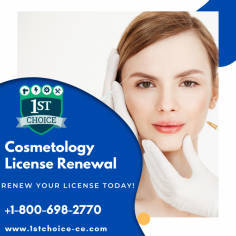 Renew your cosmetology license conveniently and efficiently online. Our platform offers a seamless process for renewing your license from the comfort of your own home. Say goodbye to long wait times and paperwork hassles. Renew your cosmetology license with ease today. If you have any questions, please call us at 1-800-698-2770.