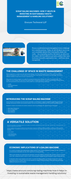 Discover the benefits of scrap baling machines in sustainable waste management & handling solutions. Invest wisely for a greener future. Learn more now!