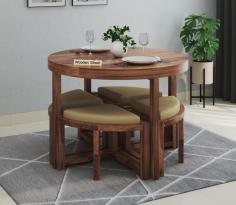 Buy Alvan 4 Seater Round Dining Set (Honey Finish) Online at 26% OFF from Wooden Street. Explore our wide range of 4 Seater Dining Table Sets Online in India at best prices.