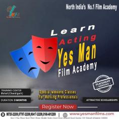 Are you looking for the best acting classes in Chandigarh? Look no further! Yes Man Film Academy offers a comprehensive diploma in acting program that covers all aspects of the craft. Whether you're a beginner or an experienced actor, Yes Man Film Academy' acting diploma in Chandigarh is the perfect opportunity to enhance your acting skills and pursue your dreams in the world of entertainment.