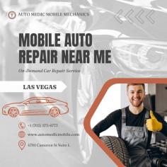 Auto Medic Mobile Mechanics is a leading provider of mobile mechanic services in Las Vegas. With a team of highly skilled and experienced mechanics, we offer comprehensive vehicle repairs and maintenance services at your doorstep. Say goodbye to wasting time searching for a nearby repair shop or arranging for transportation. 24-Hour Mobile Auto Repair Services in Las Vegas come directly to you, minimizing repair duration.  Our mobile mechanic services are made to be flexible and convenient for our customers, enabling them to get their automobiles fixed without having to leave their homes or workplaces.

Read More Info:- https://www.automedicmobile.com/mobile-auto-repair-las-vegas/