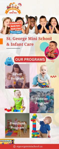 Discover exceptional early education at St. George Mini School, a premier day care center in North York. Our dedicated team provides personalized attention, fostering curiosity and ensuring optimal development.