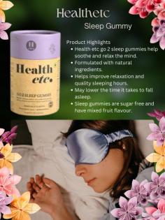 The Health etc. Go to Sleep Gummy is a natural sleep aid that is designed to help you fall asleep faster and sleep more soundly. The gummies are made with a blend of ingredients that have been clinically shown to improve sleep, including melatonin, chamomile, valerian root, and ashwagandha.

Melatonin is a hormone that is produced by the body naturally in response to darkness. It helps to regulate the body's sleep-wake cycle. Chamomile is a herbal remedy that has been used for centuries to promote relaxation and sleep. Valerian root is another herbal remedy that has been shown to be effective in reducing sleep latency (the amount of time it takes to fall asleep) and improving sleep quality. Ashwagandha is an Ayurvedic herb that has been shown to reduce stress and anxiety, which can both interfere with sleep.

The Health etc. Go to Sleep Gummies are sugar-free, gluten-free, and vegan. They are also non-habit-forming and have no known side effects.

To use the gummies, simply take one gummy 30 minutes before bedtime. The gummies should start to work within 30-60 minutes, and you should notice an improvement in your sleep quality within a few days.

The Health etc. Go to Sleep Gummies are a safe and effective way to improve your sleep. If you are struggling with insomnia, sleep gummies may be a good option for you.



Here are some additional details about the ingredients in the Health etc. Go to Sleep Gummy:



Melatonin: Melatonin is a hormone that is produced by the pineal gland in the brain. It helps to regulate the body's sleep-wake cycle. Melatonin levels naturally increase in the evening and decrease in the morning. Taking melatonin supplements can help to reset the body's sleep-wake cycle and improve sleep quality.
Chamomile: Chamomile is a flowering plant that has been used for centuries as a herbal remedy for sleep. Chamomile contains apigenin, a compound that has been shown to have sedative effects. Chamomile also contains other compounds that can help to relax the body and mind, making it easier to fall asleep.
Valerian root: Valerian root is a flowering plant that has been used for centuries as a herbal remedy for sleep. Valerian root contains a compound called valerenic acid, which has been shown to have sedative effects. Valerian root also contains other compounds that can help to relax the body and mind, making it easier to fall asleep.
Ashwagandha: Ashwagandha is an Ayurvedic herb that has been shown to reduce stress and anxiety. Stress and anxiety can both interfere with sleep, so reducing these factors can help to improve sleep quality. Ashwagandha also contains compounds that can help to improve cognitive function, which can be helpful for people who have trouble sleeping because they are thinking too much.
If you are considering using the Health etc. Go to Sleep Gummy, it is important to talk to your doctor first. This is especially important if you are taking any other medications or have any underlying health condition

For More Details

https://bit.ly/43Z2McK

+91 9655928004