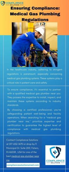 By choosing a certified professional, you're safeguarding patient well-being and facility operations. When searching for a "medical gas plumber near me," prioritize expertise and certification to guarantee the highest level of compliance with medical gas plumbing regulations.