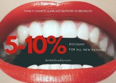 Family Cosmetic & Implant Dentistry of Brooklyn is considered one of the best dentist available in the area and honored as the top New York dentist of 2017. We offer all the most popular dental procedures from teeth whitening and cleaning to the treatment of complicated issues that require surgery. With our limited time event, offering 5-10% off any service for new patients, now is the perfect time to get the smile you always wanted. 

Family Cosmetic & Implant Dentistry of Brooklyn
2148 Ocean Ave, Ste 401,
Brooklyn, NY 11229
(718) 339-8852
Web Address https://www.dentistinbrooklyn.com
https://dentistinbrooklyn.business.site
E-mail info@dentistinbrooklyn.com

Our location on the map: https://goo.gl/maps/ryGk7UuvoUBX4xX77

Nearby Locations:
Midwood | Marine Park | Madison | Homecrest | Mapleton
11230 | 11234 | 11229 | 11204

Working Hours:
Monday: CLOSED
Tuesday: 10:00 am - 7:00 pm
Wednesday: 10:00 am - 7:00 pm
Thursday: 10:00 am - 7:00 pm
Friday: 10:00 am - 7:00 pm
Saturday: 9:00 am - 5:00 pm
Sunday: CLOSED

Payment: cash, check, credit cards.