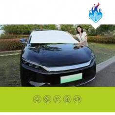 Cooling Car Front Sunshade
https://www.manful.com/product/radi-cool-covers/cooling-car-front-sunshade.html
Features
Cooling: Efficient radiative cooling, insulating solar energy.

Environmental protection: No additional energy consumption.

Reflection: Reflection, blocking sunlight.

Self-Cleaning: Hydrophobic, oleophilic, antifouling, and easy-cleaning.

Water resistance: The surface has Lotus Leaf Effect, and the fabric is impervious to water

Dust resistance, easy-cleaning: Water-repellent and do not attract dust.

Durability: High anti-ultraviolet, anti-aging.