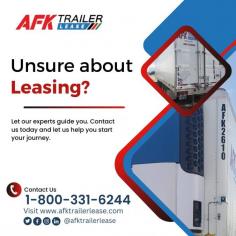 Welcome to AFK Trailer Lease, your premier source for comprehensive trailer leasing services across the Central and Midwest States. We're dedicated to providing you with an effortless leasing experience, whether for short-term or long-term use. Our team of professionals brings over a decade of industry experience, ensuring you find the perfect trailer for your needs.

From utility to large cargo trailers, we have a wide variety of options available 24/7. At AFK Trailer Lease, we make leasing trailers easier than ever.