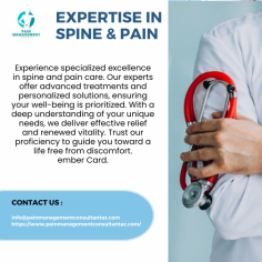  Experience specialized excellence in spine and pain care. With a deep understanding of your unique needs, we deliver effective relief and renewed vitality.