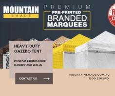 Leading custom printed marquee, Printed Marquee Heavy Duty, Printed Branded Marquee Supplier with global experience in their design and manufacture. We offer Australia’s largest range of outdoor branding solutions backed up by global experience in their design and manufacture. 

https://mountainshade.com.au/marquee-custom-print/
